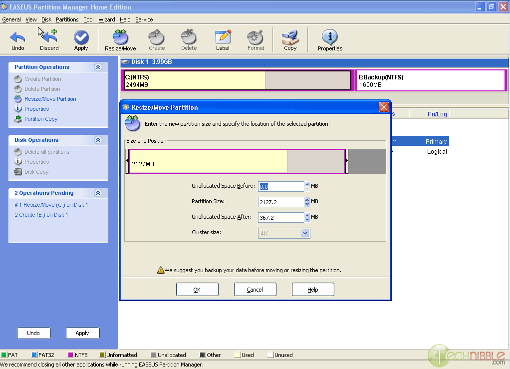 easeus partition manager free